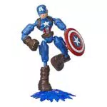 Marvel Avengers Figura de Acción Bend and Flex - Capitán América, Accesorio Incluido