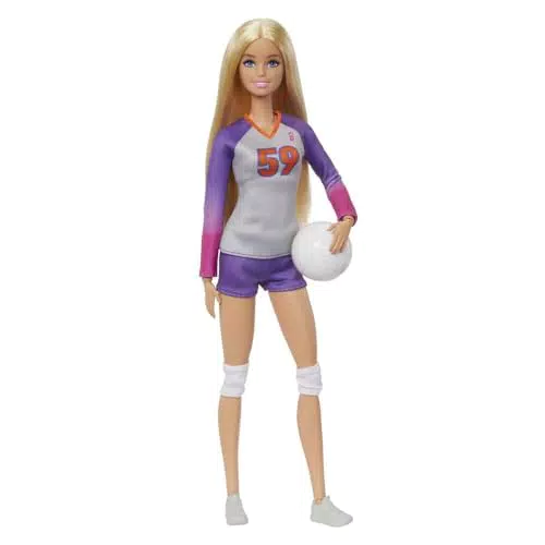 Mattel Barbie Muñeca Jugadora de Voleibol Made to Move con Accesorios