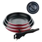 Bergner Click&Cook | Juego de Sartenes Antiadherentes de Aluminio Prensado