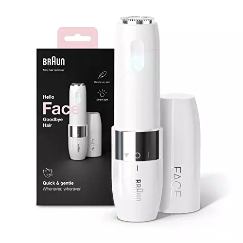 Braun Mini Depiladora Facial FS1000 para Mujer, con Luz Smartlight Incorporada