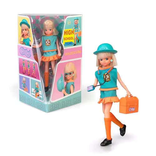 Chabel Muñeca Reedición 1989 con Maletín Escolar y Walkman, Certificada