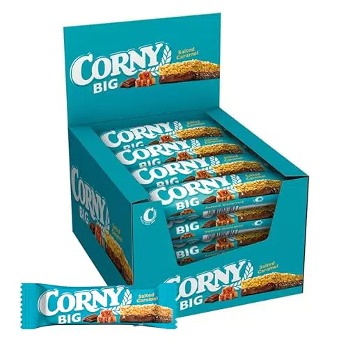 Corny Barritas de Cereales Tostados con Caramelo Salado - Pack 24 unidades