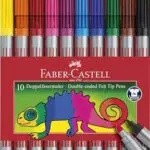 Faber-Castell 151110 - Rotuladores de colores con puntas fina y gruesa