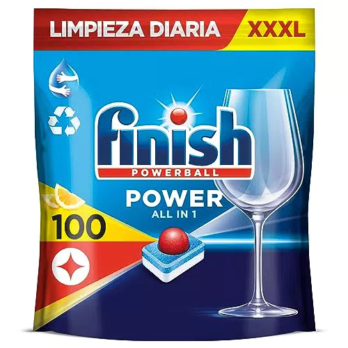 Finish Powerball All in 1 Pastillas para lavavajillas Limón