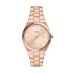 Fossil Scarlette Reloj de mujer con movimiento de cuarzo y correa de acero o piel