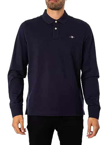 GANT Reg Shield LS Pique Rugger Camisa de Polo para Hombre