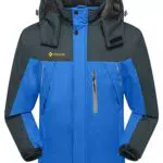 GEMYSE Chaqueta de Esquí Impermeable para Hombre con Capucha Antiviento