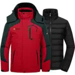 GEMYSE Chaqueta impermeable 3 en 1 para hombre, abrigo de invierno aislado