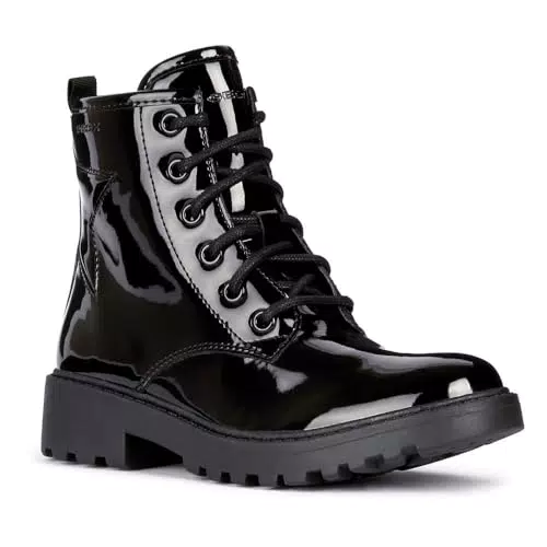 Geox J Casey Girl G, Botines Niñas, Negro