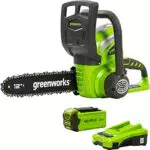 Greenworks Motosierra G40CS30K2 40V con batería de 2Ah y cargador, 30 cm