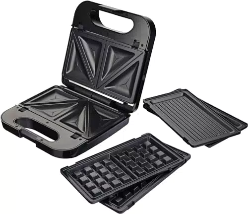 Grunkel Sandwichera con placas intercambiables y superficie antiadherente
