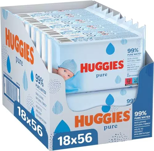 Huggies Toallitas Extra Care Sensitive para Bebé, 99% agua para pieles sensibles