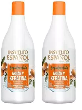 Instituto Español Champú Argán y Keratina para Reestructuración y Fortalecimiento