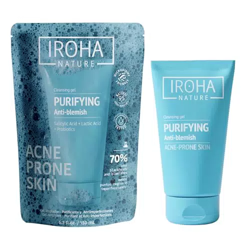 Iroha Nature Gel Limpiador Facial Purificante con Ácido Salicílico y Probióticos