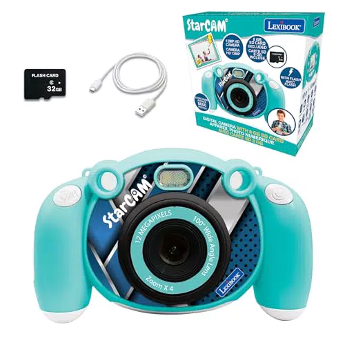 Lexibook StarCAM Cámara Digital Infantil 4 en 1 con Funciones de Foto y Vídeo