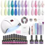 Lictin Kit de Uñas de Gel con Lámpara UV/LED y Herramientas de Manicura