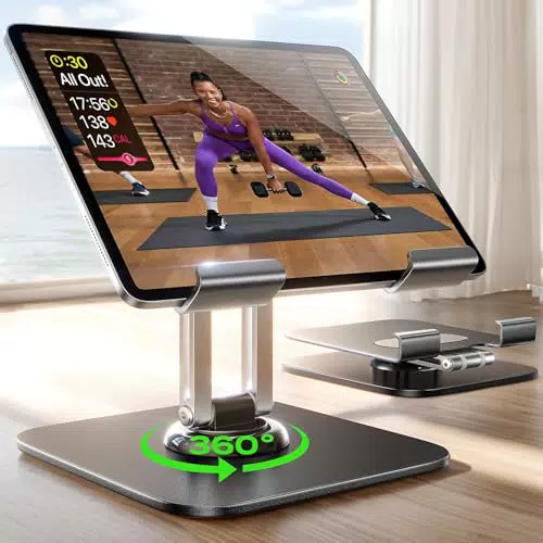 LISEN Soporte Ajustable para iPad y Tablets, Atril Multiángulo para Escritorio