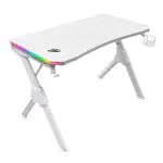 Mars Gaming MGDRGBW - Mesa Gaming RGB con Soporte para Cascos y Botella