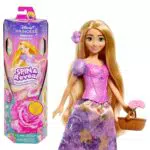 Mattel Princesa Rapunzel Spin & Reveal, muñeca con accesorios y pegatinas