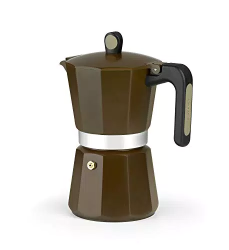 Monix Cafetera Italiana de Aluminio, Apta para Inducción y Todo Tipo de Cocinas