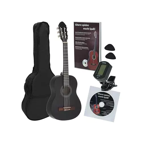 Navarrez NV16PK Set de inicio para guitarra clásica con bolsa, libro y afinador