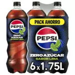 Pepsi Zero Refresco de Cola sin Azúcar ni Calorías - Pack de 6 Botellas