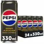 Pepsi Zero Refresco de Cola, Zero Azúcar, 24 x 330ml