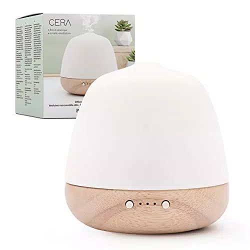 Pranarom Difusor de Aromas de Cera en Madera y Cerámica