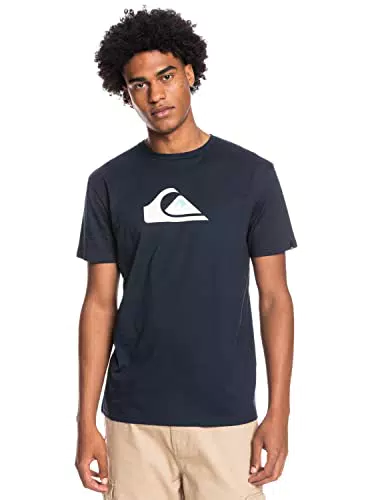 Quiksilver Comp Logo - Camiseta para Hombre de Estilo Casual