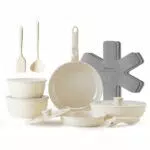 Redchef Juego de sartenes de cerámica antiadherente apilables para todas las cocinas