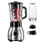 Russell Hobbs Batidora 2 en 1 con Jarra de Cristal de 1,5 L y 600 W