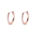 Singularu Pendientes Aro Cleo L. Plata de Ley 925 con Baño de Oro Rosa
