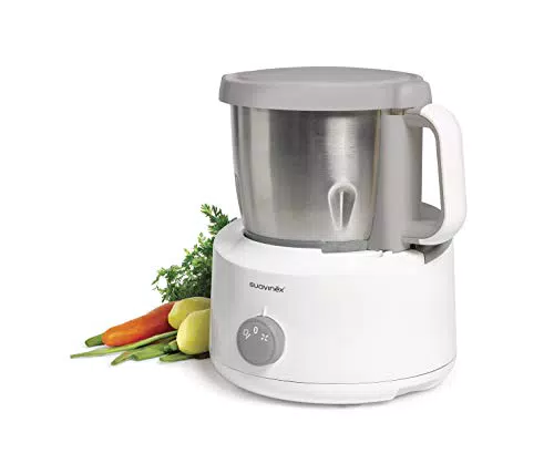 Suavinex Robot de Cocina 5 en 1: Cocina, Tritura, Calienta y Esteriliza
