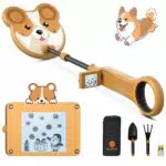 SUNPOW Detector de Metales para Niños con Pantalla LCD y Vástago Ajustable