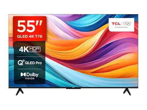 TCL 55T7B Televisor QLED 4K Ultra HD Smart TV con Google TV y Dolby Vision