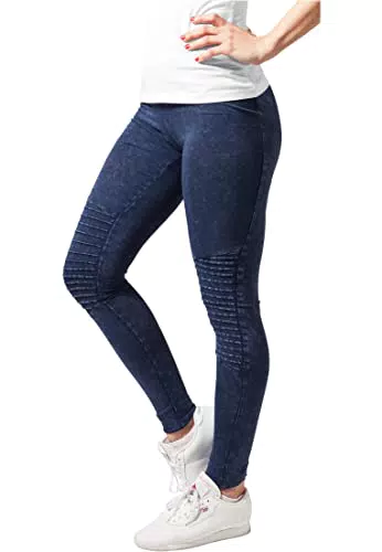 Urban Classics Leggings de Denim para Mujer - Modelo Jersey