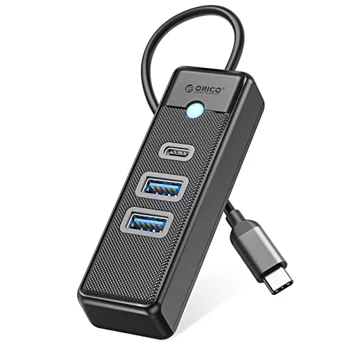 Orico Hub USB C Adaptador de 3 Puertos para Portátiles y Dispositivos Móviles