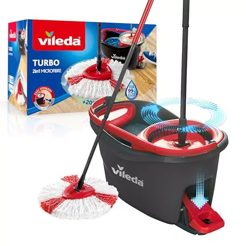 Vileda Turbo mopa Easy Wring &amp, Clean con cubo de pedal