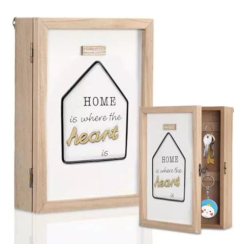 ZoZoMaiy Caja de Llaves de Madera para Decoración de Pared y Entrada