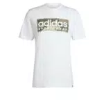 adidas Hombre Camo Linear Graphic tee, White