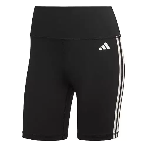 adidas Mujer Training Essentials 3-Stripes High-Waisted Short Leggings