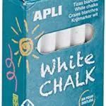 APLI 14576 - Caja tiza blanca redonda, 10 uds