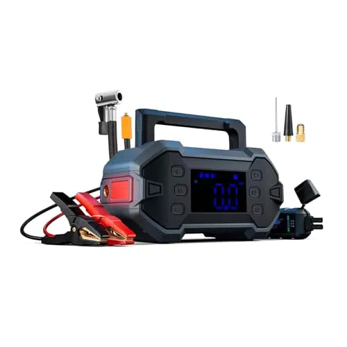 Arrancador Portátil de Batería 3000A 12V para Coches: Booster Potente para Motores 8.0L Gasolina/Diésel