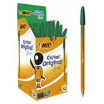 BIC Cristal Original Fine, Boligrafos Punta Fina, Óptimo para Uso Escolar y de Oficina