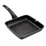 BRA Efficient Grill asador liso, 28 cm, aluminio fundido con antiadherente