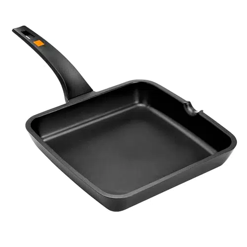 BRA Efficient Grill asador liso, 28 cm, aluminio fundido con antiadherente