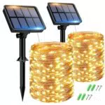 btfarm 2 Paquete Guirnaldas Luces Exterior Solar, Totalmente 30M 300 LED