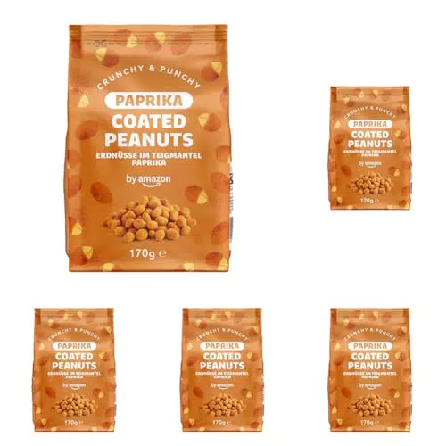 by Amazon Cacahuetes Recubiertos Sabor Pimentón, 170g