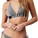 Calvin Klein Braguita de bikini para anudar en los laterales Mujer String Side Tie canalé