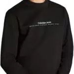 Calvin Klein Sudadera Hombre Minimal Logo con cuello redondo